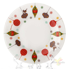 Тарелка столовая мелкая Pasabahce Christmas Toys, D=26 см Paşabahçe
