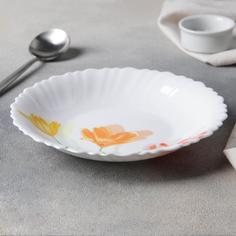 Тарелка суповая Flowerly dessert, d=21 см, 550 мл No Brand