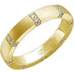 Кольцо из желтого золота с бриллиантом р. 16,5 Эстет 01О630368