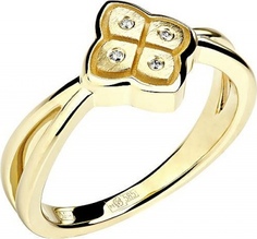 Кольцо из желтого золота с бриллиантом р. 16,5 Эстет 01К638746