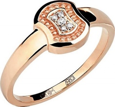 Кольцо из красного золота с бриллиантом р. 16,5 Эстет 01К618750