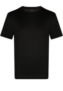 Футболка мужская Brioni 129313 черная 4XL