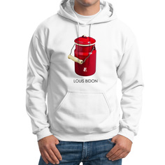 Худи унисекс CoolPodarok Louis Bidon Луи Бидон белое 42 RU
