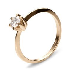 Кольцо из красного золота с бриллиантом р. 16,5 Эстет 01К613267