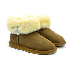 Угги женские Emu Australia Ore Fold Over W12315 коричневые 36 EU