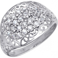 Кольцо из серебра с фианитом р. 16,5 Эстет 01К1511416