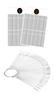 Палитра для лаков на кольце Мягкий Квадрат + наклейки, 50 шт. Byfashion