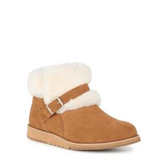 Полусапоги женские Emu Australia Oxley Fur Cuff W11698 коричневые 40 EU