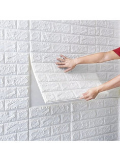 Самоклеящиеся обои "Белые" 10 шт/уп Dolleks