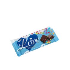 Молочный шоколад Love c начинкой со вкусом фундука и драже конфетами 80г