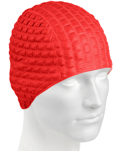 Шапочка для плавания Mad Wave Candy Bubble red