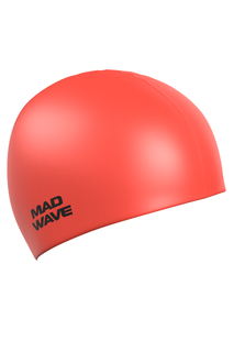 Шапочка для плавания Mad Wave Neon Silicone Solid red