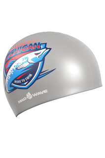 Шапочка для плавания Mad Wave Michigan silver