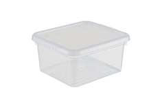 Ящик для хранения FunBox Basic с крышкой пластик прозрачный 2 л
