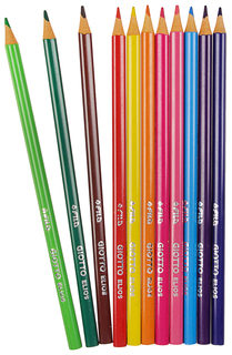 Пластиковые трехгранные карандаши Elios Tri, 12 шт. Giotto