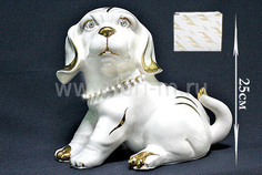 Статуэтка Собака 25см. в подарочной упаковке Фарфор 107-113 118-107-113 Lenardi
