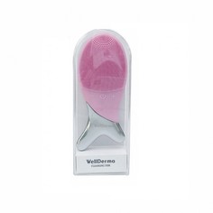 Щеточка массажер для очищения кожи лица Wellderma Cleansing Fish Pink