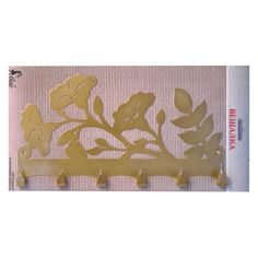 Вешалка настенная Gala,”Цветы”, металл, золотой, 300*160*22мм,VL007-GY