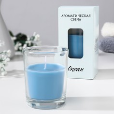 Свеча ароматическая в стекле, 5х6см, океан 7779527 Богатство Аромата