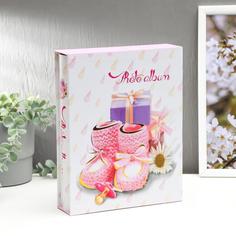 Фотоальбом на 200 фото 10х15 см Пинетки в коробке МИКС 26,5х20,5х5,5 см No Brand