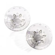 Вазы парные (конфетницы), украшенные рельефным декором, Уршельский стекольный завод Однажды