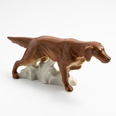 Статуэтка, Raritetus, "Ирландский сеттер", фарфор, роспись, ЛФЗ, СССР, 1986-1991 гг. Однажды