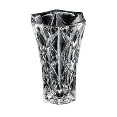 Ваза, Raritetus, миниатюрная с рельефным геометрическим декором, стекло, СССР, 1960-1980 Однажды