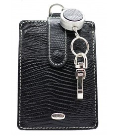 Бейдж Petek 1855 602.041.KD1 черный, белый под рептилию