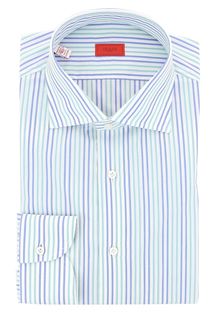 Рубашка мужская ISAIA 95144 голубая 40