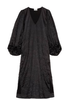 Платье женское GANNI 124730 черное 36 IT