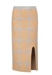 Юбка женская ALLUDE 128808 коричневая S