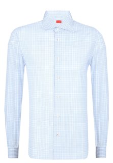 Рубашка мужская ISAIA 92473 голубая 42