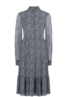 Платье женское GANNI 124762 синее 36 IT