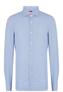 Рубашка мужская ISAIA 88175 голубая 43