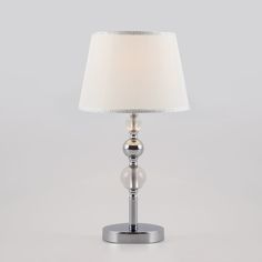 Настольная лампа с абажуром Eurosvet 01071/1 хром