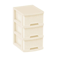 Комод трехсекционный BranQ Ajur, 37 x 30 x 56,3 cм, слоновая кость
