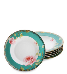 Набор из 6 суповых тарелок Роза (Milano Rose Pavone) JK-228 113-451921