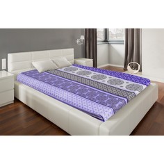 Простыня 1,5сп Экономь и Я 150*215±3 "Нежность" цв. фиолетовый,100% хлопок, бязь, 100гр/м2 No Brand