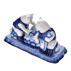 Статуэтка «Друг пришел» Гжель Russia The Great