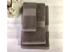 Полотенце махровое Лондон 07-163 серо-коричневый 30*60 +/-2см Clever