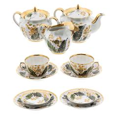 Сервиз чайный "Горюн трава", 11 предметов, фарфор, роспись, золочение, СССР, 1965-1991 гг. Однажды