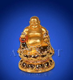 Фигура Будда большой на цветке J-26-392 113-601182 Art East