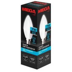 Лампа светодиодная Mega 7 Вт E14 свеча 4000 K нейтральный белый свет ProMega jet 1053687