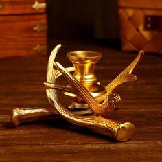 Подсвечник алюминий "Фаррел" на 1 свечу 20х20х12 см No Brand