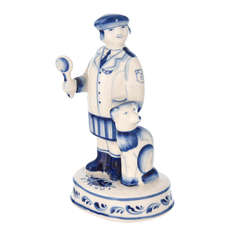 Статуэтка «Дежурная по станции». Гжель Russia The Great