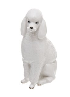 Статуэтка "Пудель", фарфор, роспись, (ЛФЗ), скульптор П. Веселов, СССР, 1970-1986 гг. Однажды