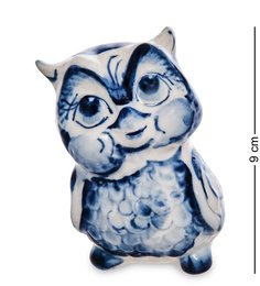 ГЛ- 19 Фигурка Сова Гжельский фарфор No Brand