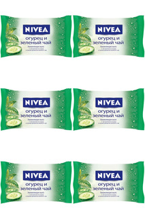 Мыло-уход Nivea Огурец и зелёный чай, 90гр., 6 шт