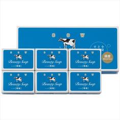 Мыло молочное освежающее Cow Beauty Soap с ароматом жасмина синяя упаковка 6 шт х 85 г