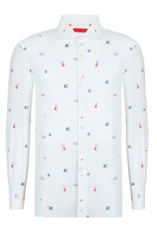 Рубашка мужская ISAIA 95146 белая 39